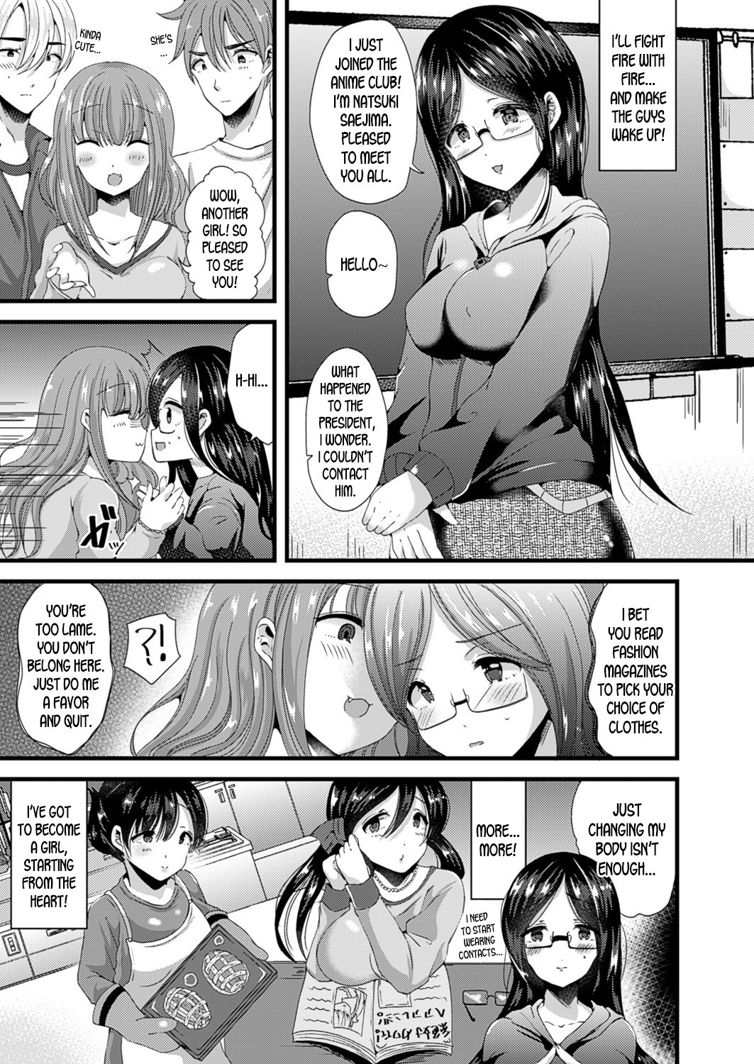 Hentai Manga Comic-Turn Into a Girl and Become The Otaku Circle's Princess-Read-3